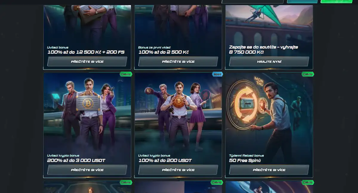 Uvítací bonus 250 % až 2 500 EUR ve Spinational Casino